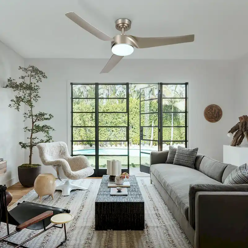 Modern 52  Smart Ceiling Fan with Dimmable Light Kit & Remote