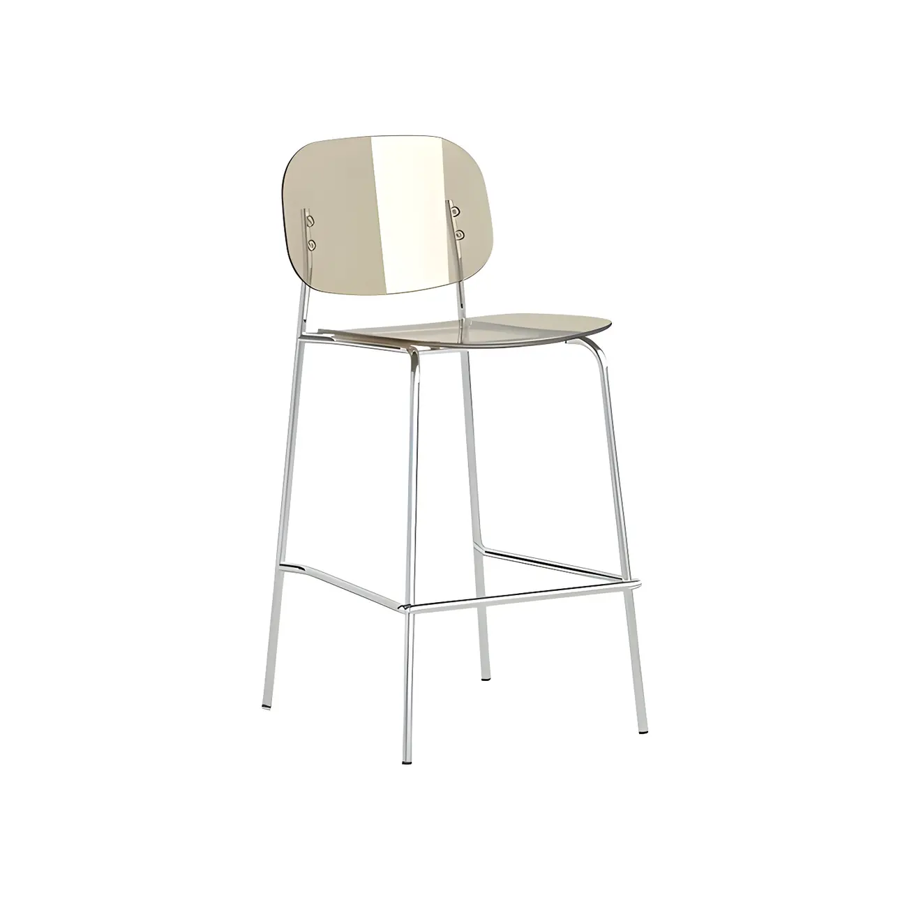 Modern Metal Counter Height Acrylic Bar Stools