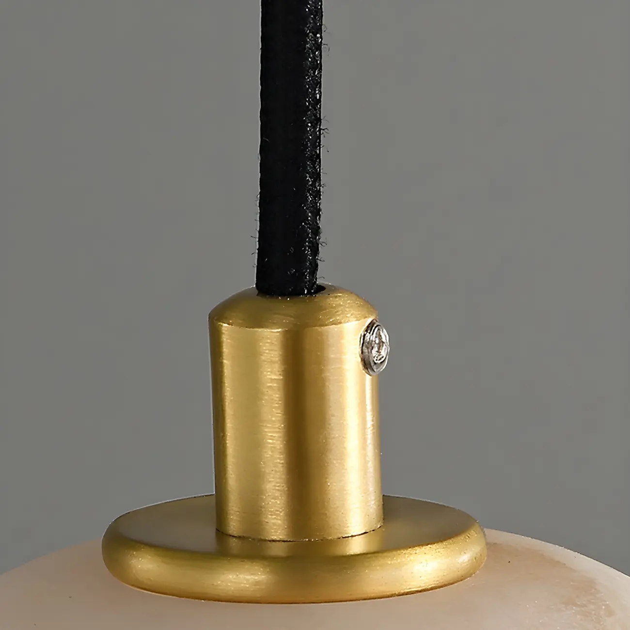 Modern Gold Bell Alabaster Adjustable Pendant Light