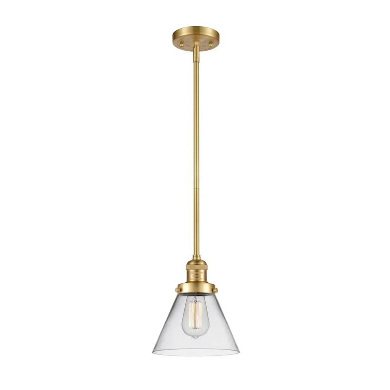 Innovations Lighting Franklin Restoration Cone - 1 Light 8  Stem Hung Mini Pendant