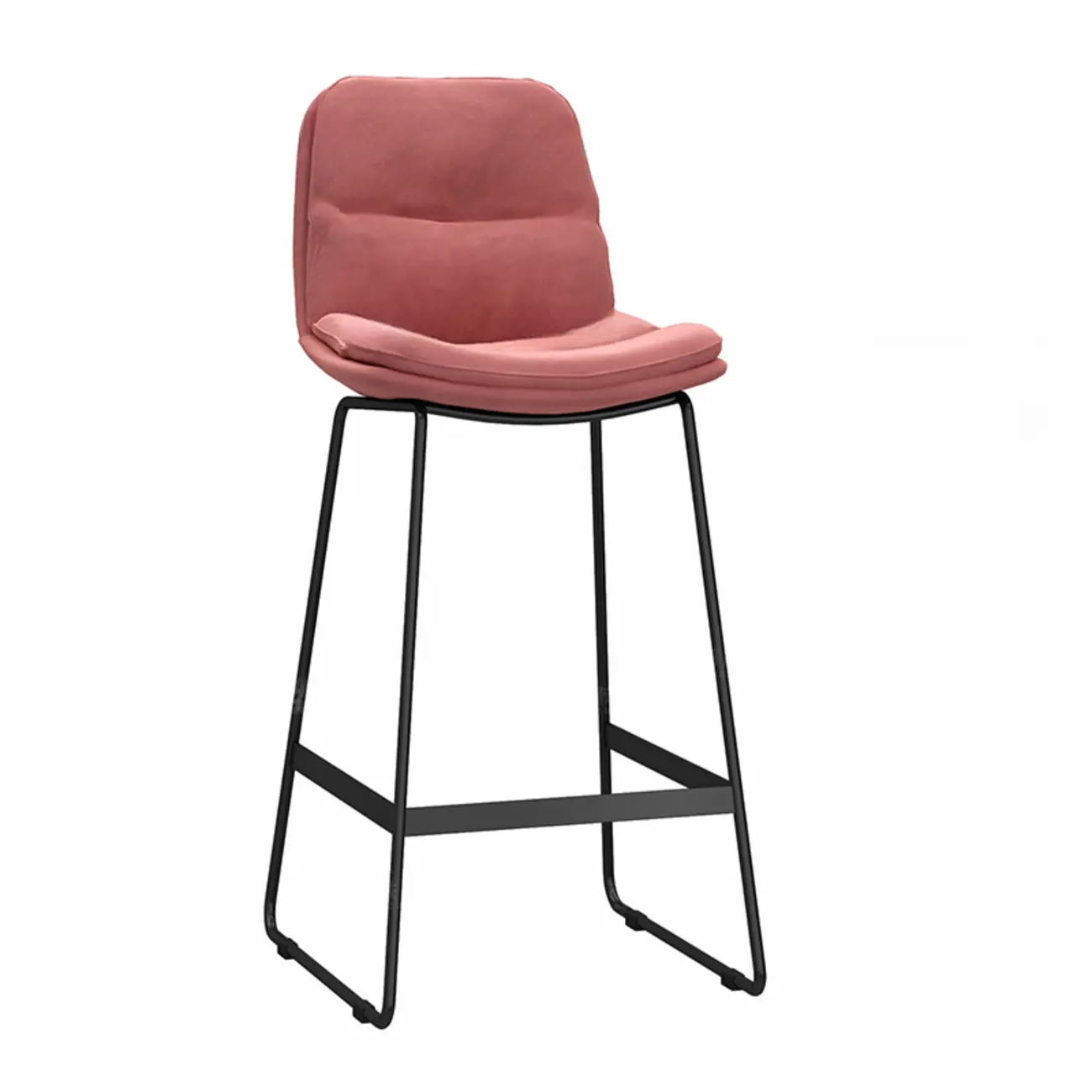 Glam Sled Upholstered Fabric Counter Height Bar Stools