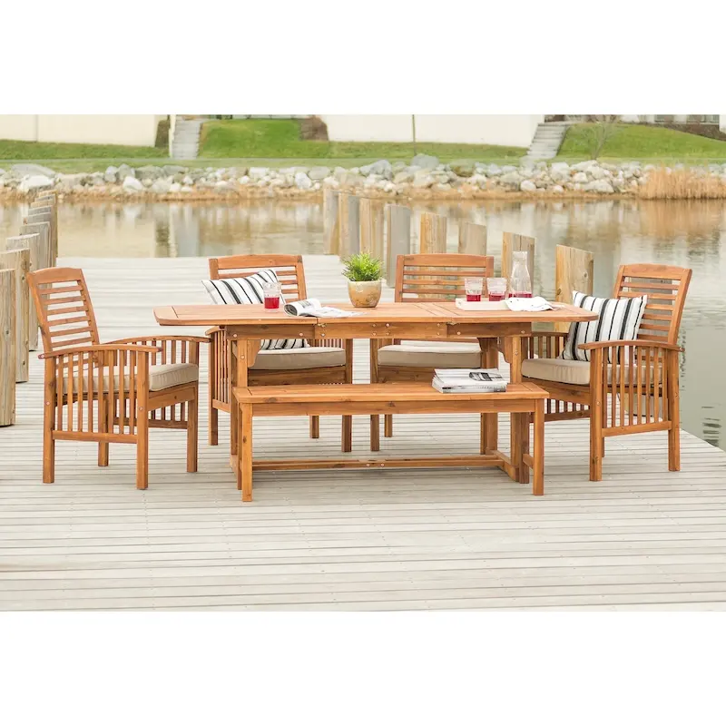 Middlebrook Galveston 6-Piece Acacia Wood Outdoor Dining Set