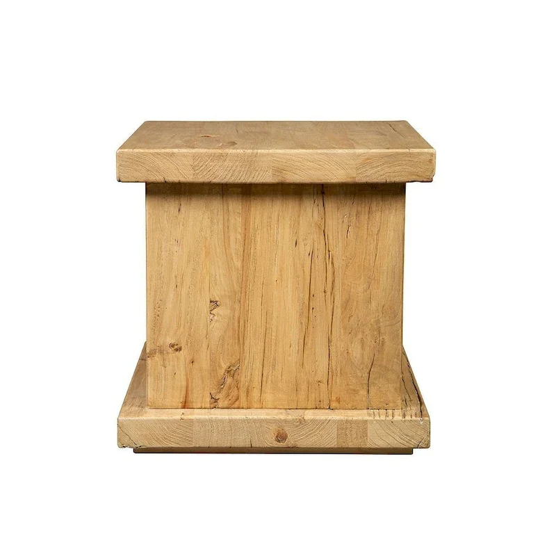Bridges Reclaimed Elm Side Table, Natural