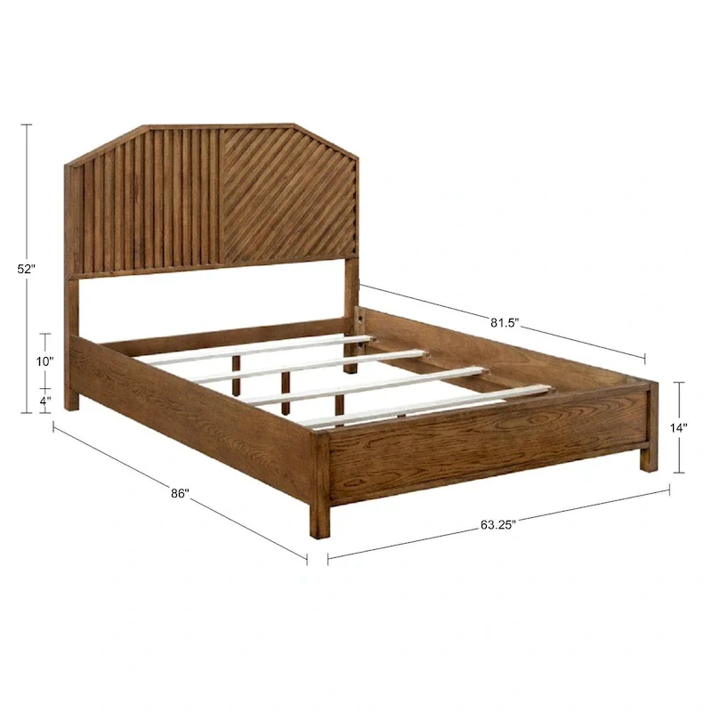 INK+IVY Sunset Cliff Brown Wood Queen Bed