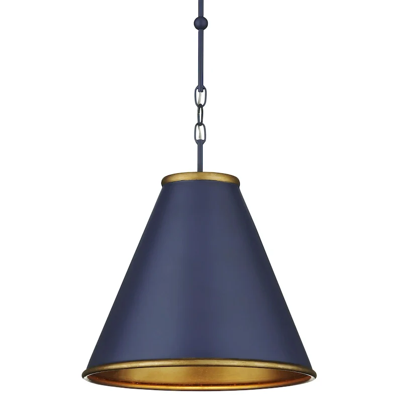 Currey & Company Pierrepont Small Blue Pendant - 18 h x 16 dia