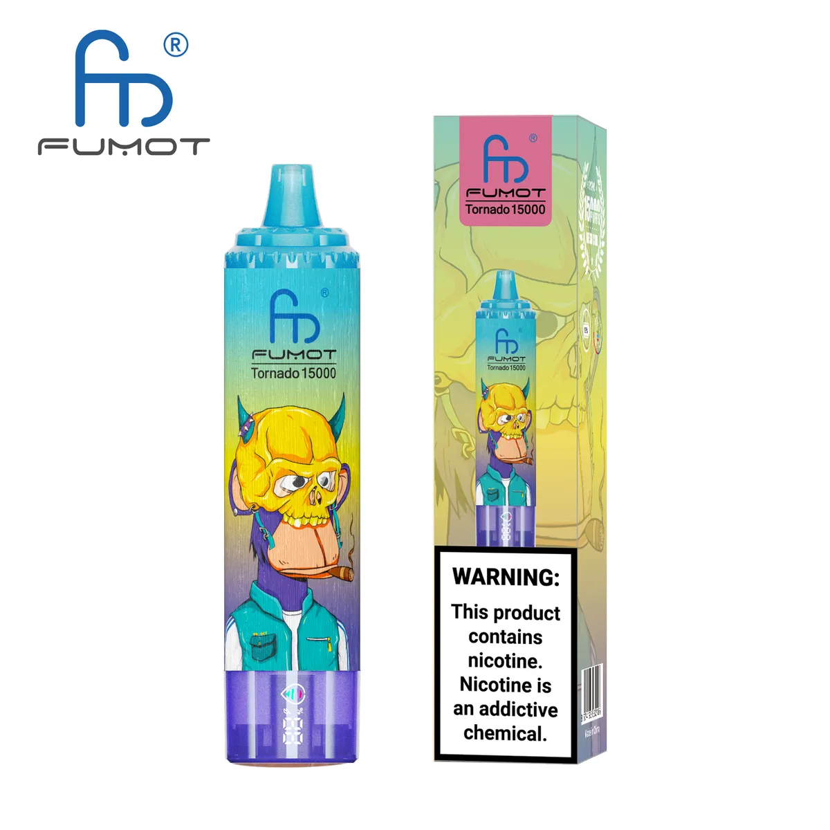 Fumot Tornado 15000 Grape Ice – Einweg-Vape mit Einzelverpackung