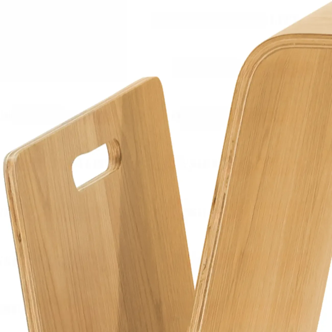 Convertible Wooden Nut-Brown C-Shaped Sofa Side Table