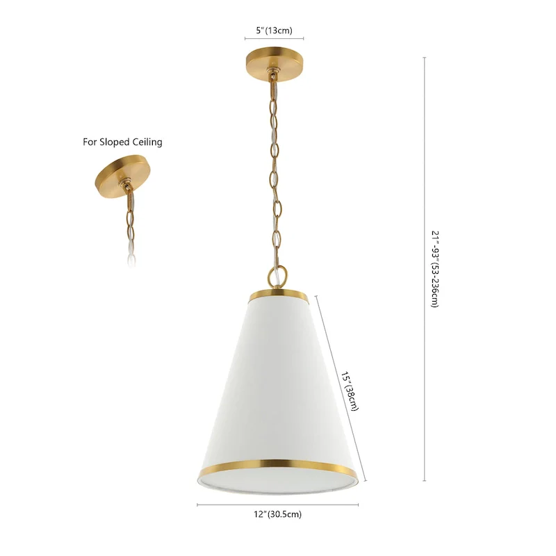 SAFAVIEH Lighting Utta 12-inch Pendant - 12  W x 12  D x 21-93  H - Gold - 12Wx12Dx93H