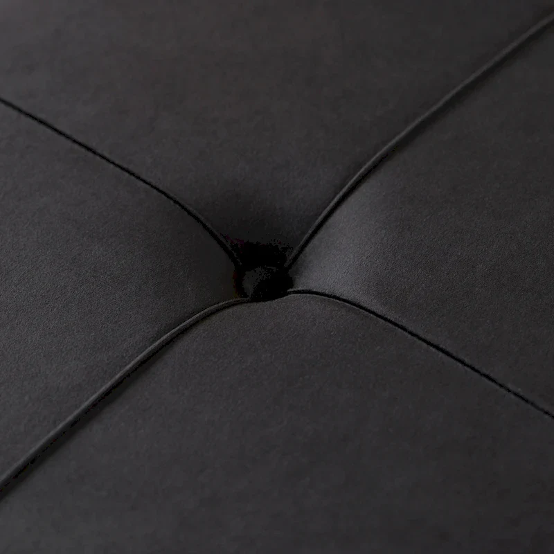 Round Velvet Ottoman Stool Raised with Hairpin Gold Base