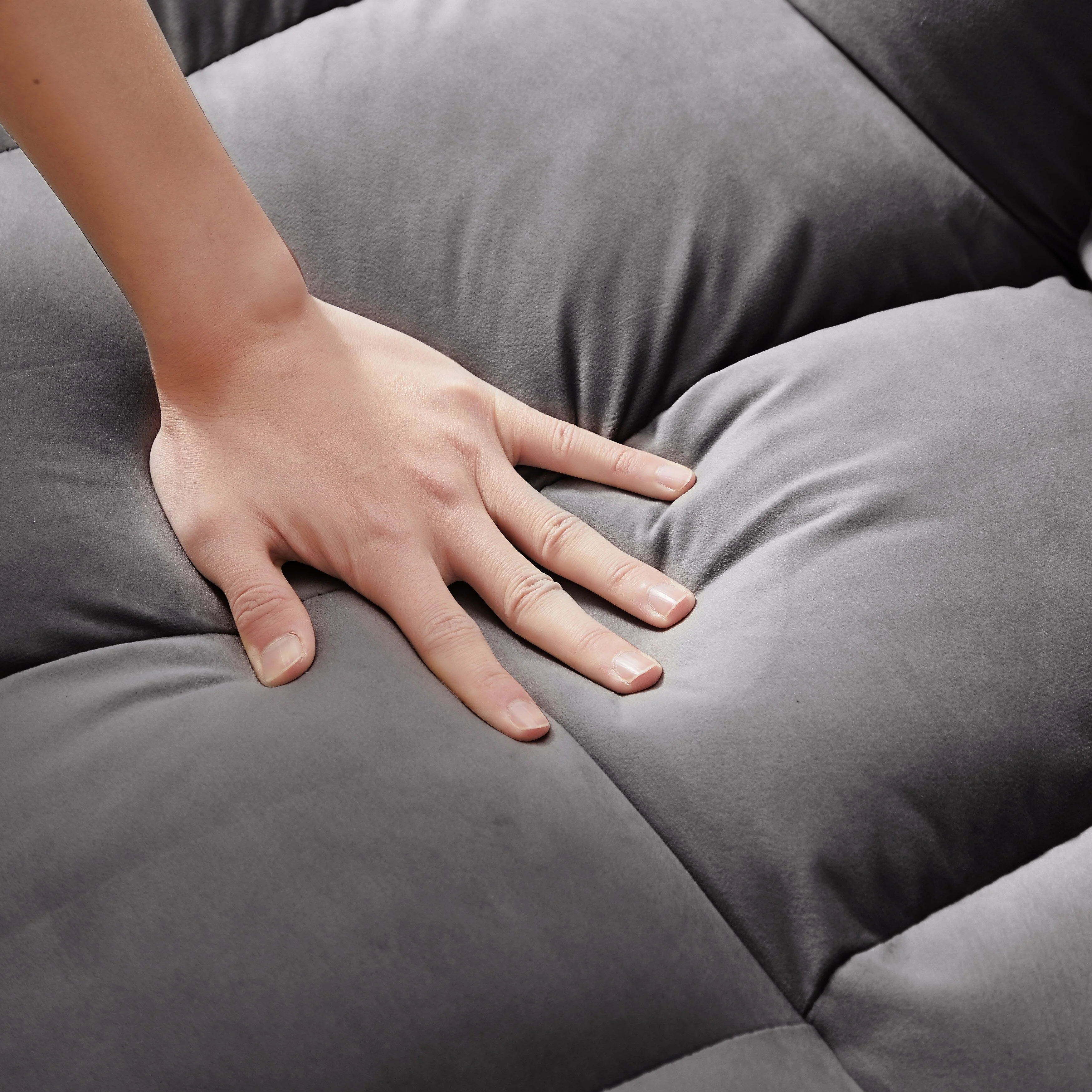 Convertible Sofa Bed with Adjustable Back and Wheel