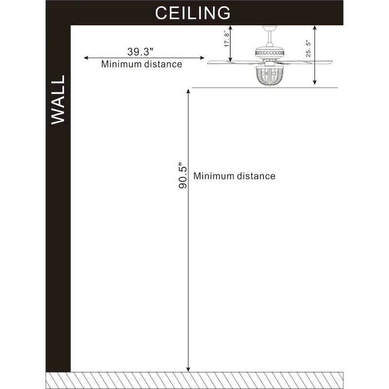 Emani 52 Inch Brushed Antique Silver Finish Ceiling Fan with Remote