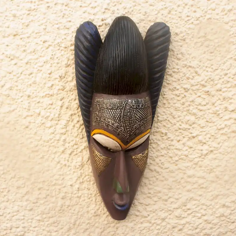Novica Handmade Agbeko African Wood Mask