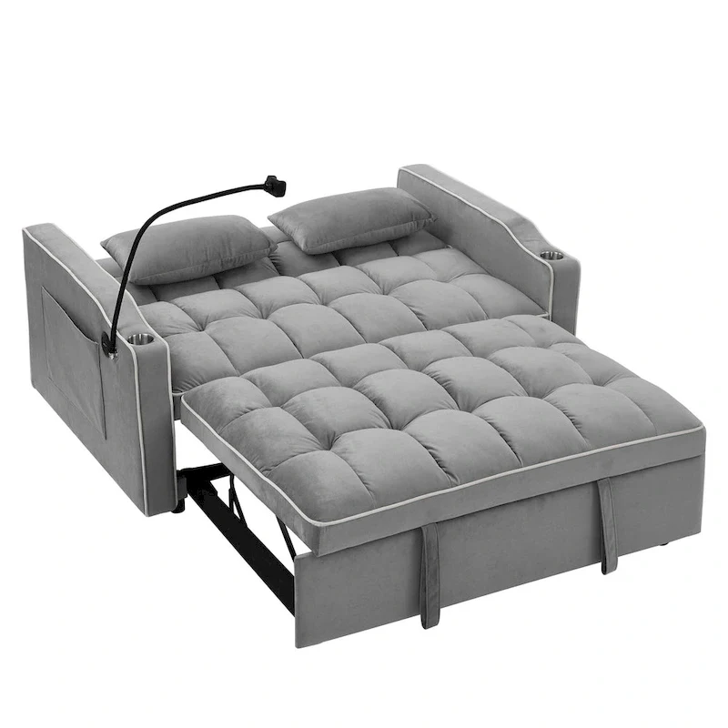 55.51 inch versatile foldable sofa bed in 3 lengths