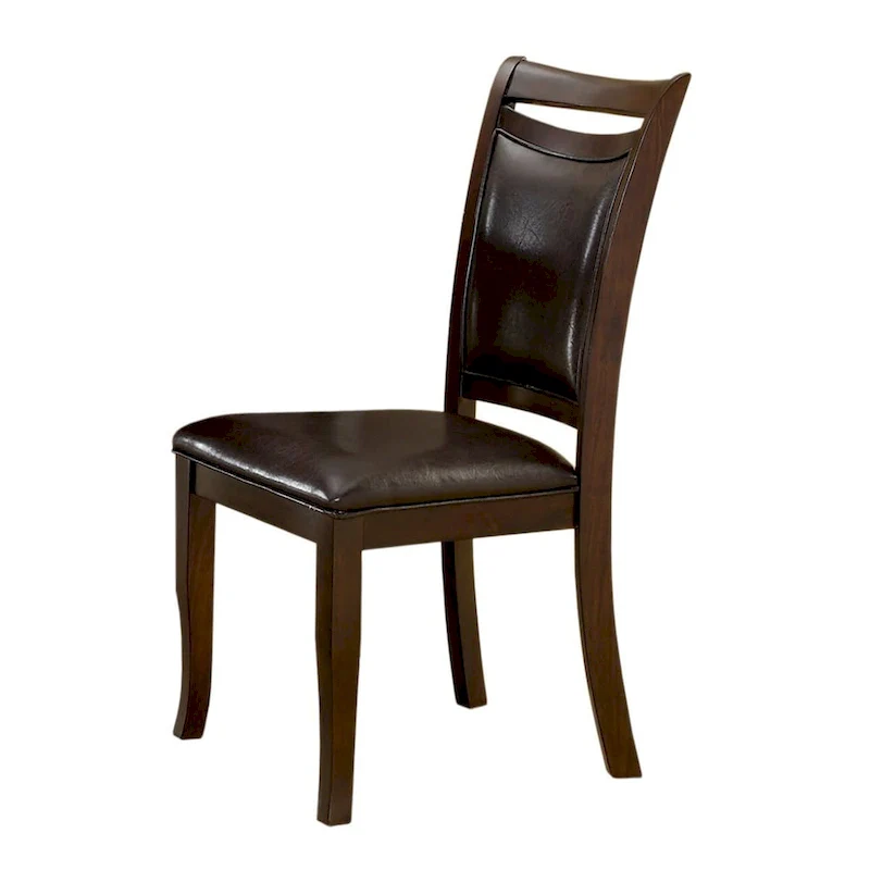 Furniture of America Zita Modern Classic Espresso Leather Dining Chairs (Set of 2)