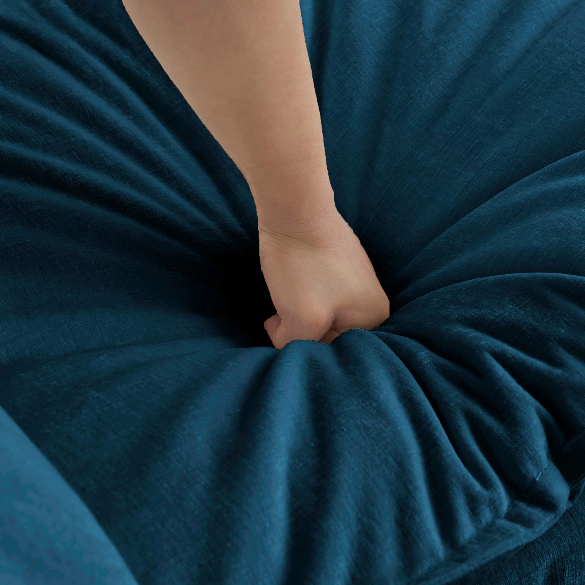 Walker Edison | Modern Chenille Cloud Loveseat Sofa Blue