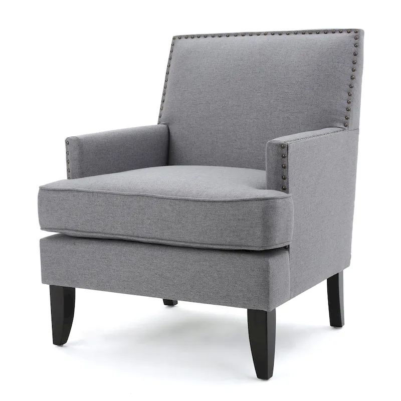 Tilla Studded Fabric Club Chair by Christopher Knight Home