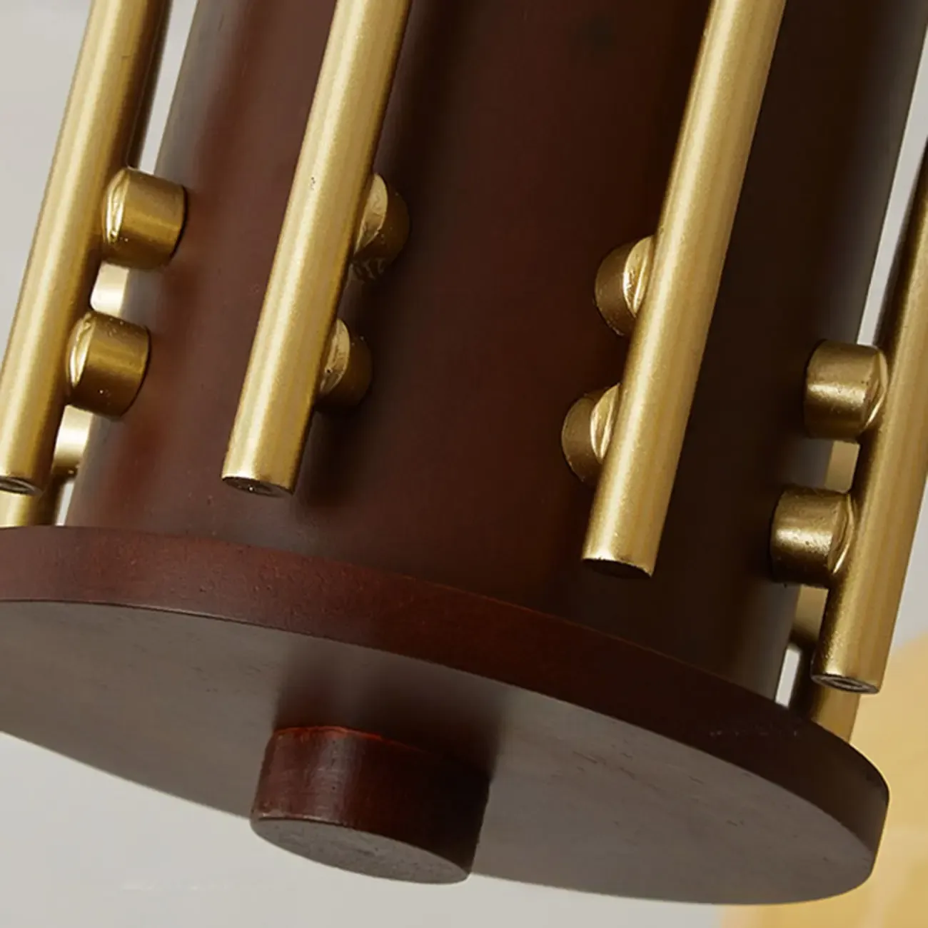 Classic Gold Metal Amber Glass Dome Chandelier