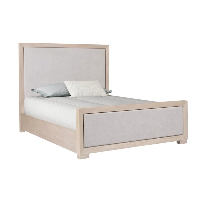 Furniture of America Durem II Modern Classic Solid Wood Fabric Panel Bed