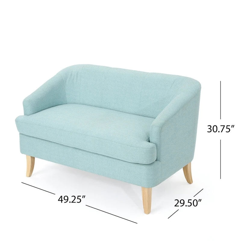 Sheena Mid-century Modern Petite Fabric Loveseat by Christopher Knight Home