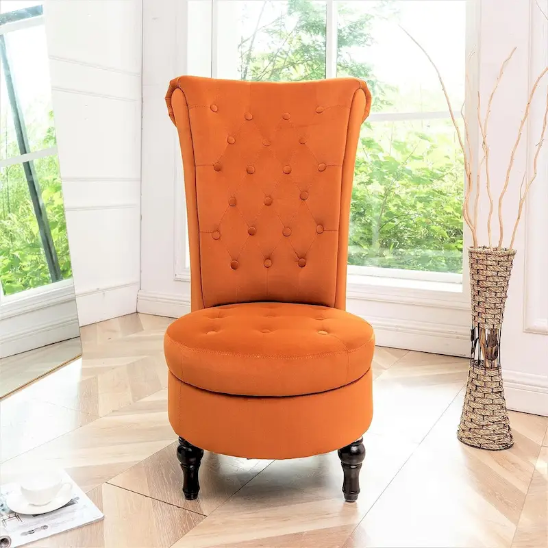 Gosser 20 Wide Velvet High Back Vanity Chair