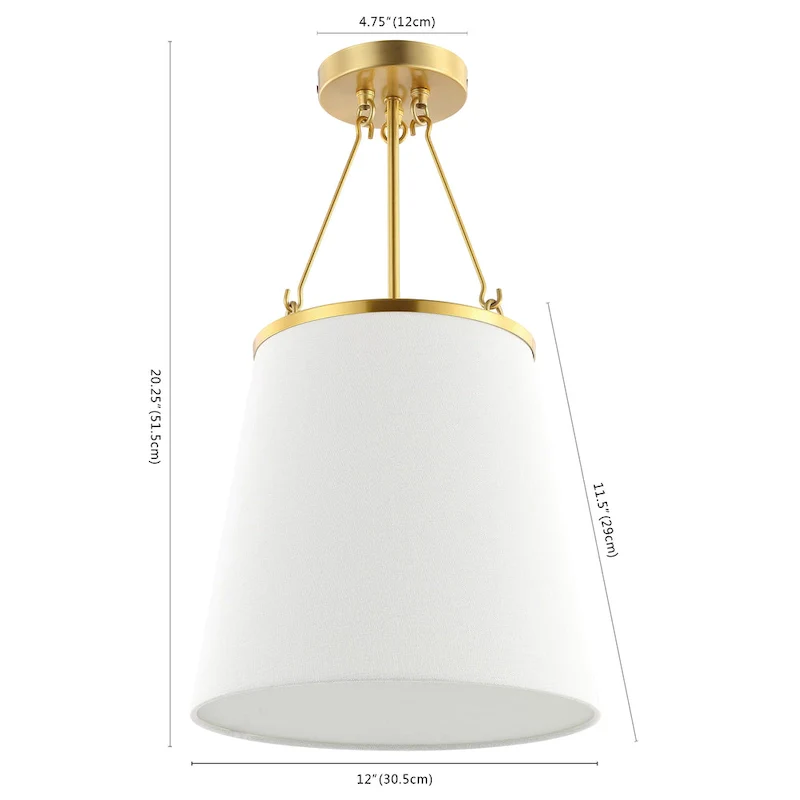 SAFAVIEH Lighting Marushka 12-inch Pendant - 12  W x 12  D x 20  H - Gold - 12Wx12Dx20H