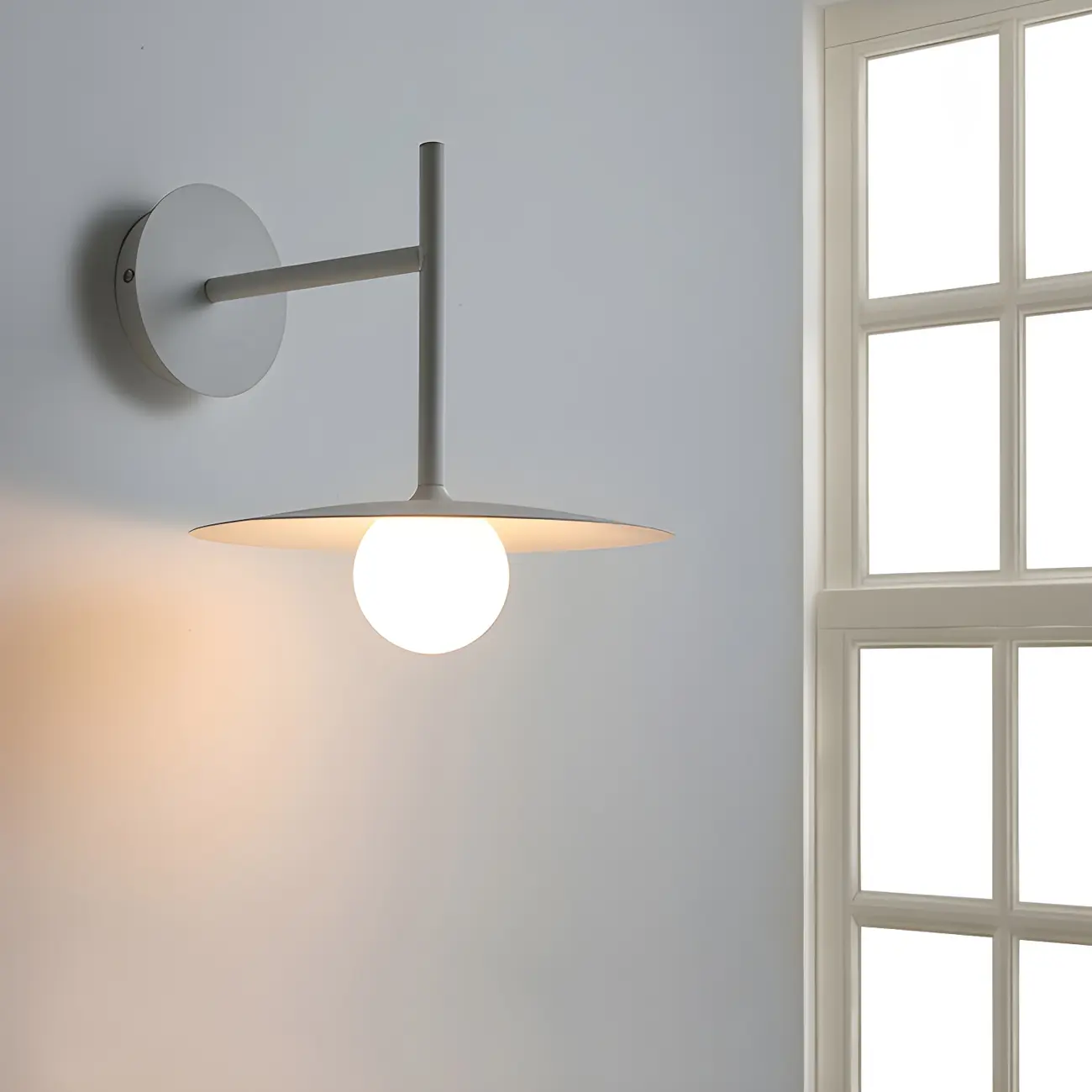 Industrial Frosted Glass Metal Globe Black Wall Sconce