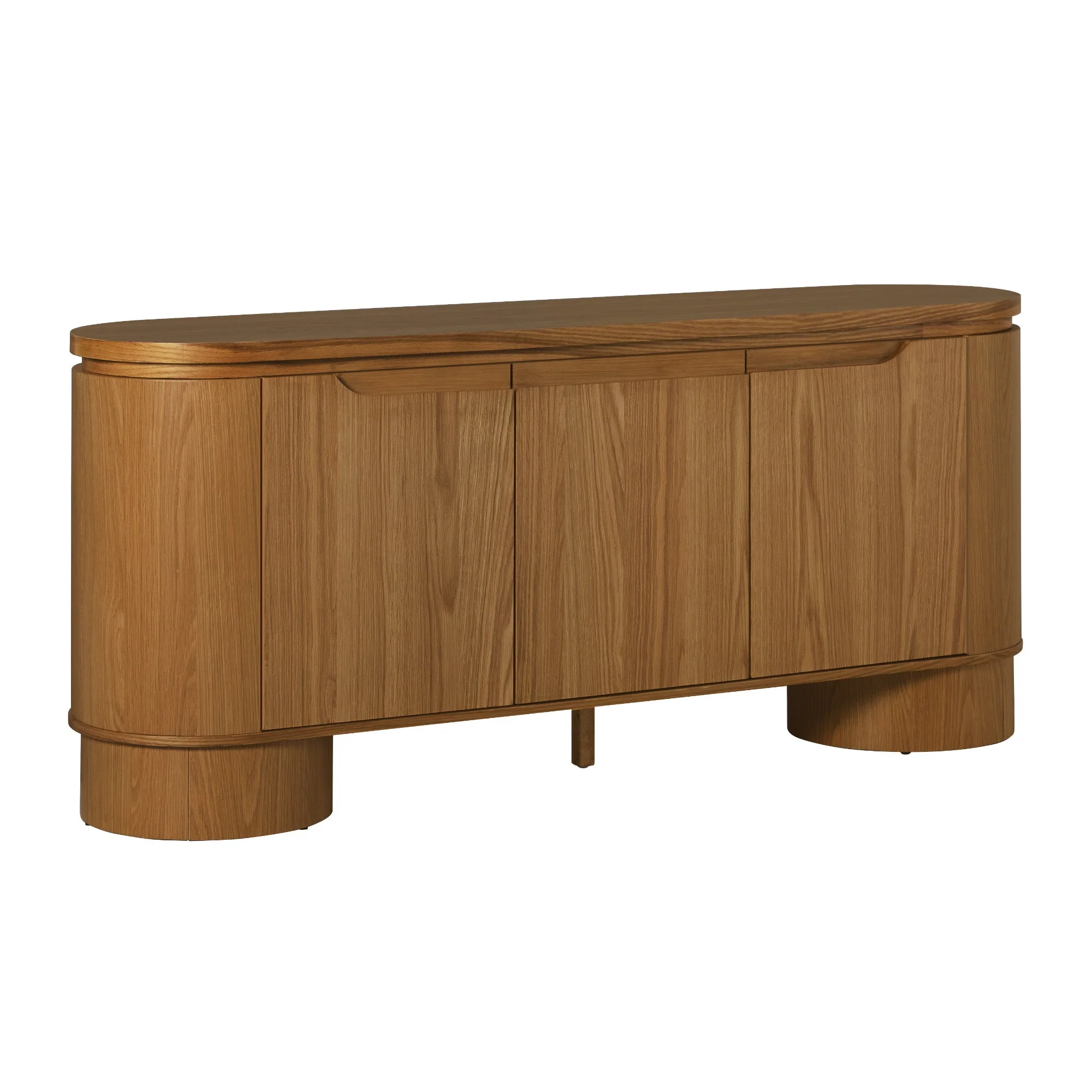 Maya Modern Curved Wood 70 Sideboard /TV Stand