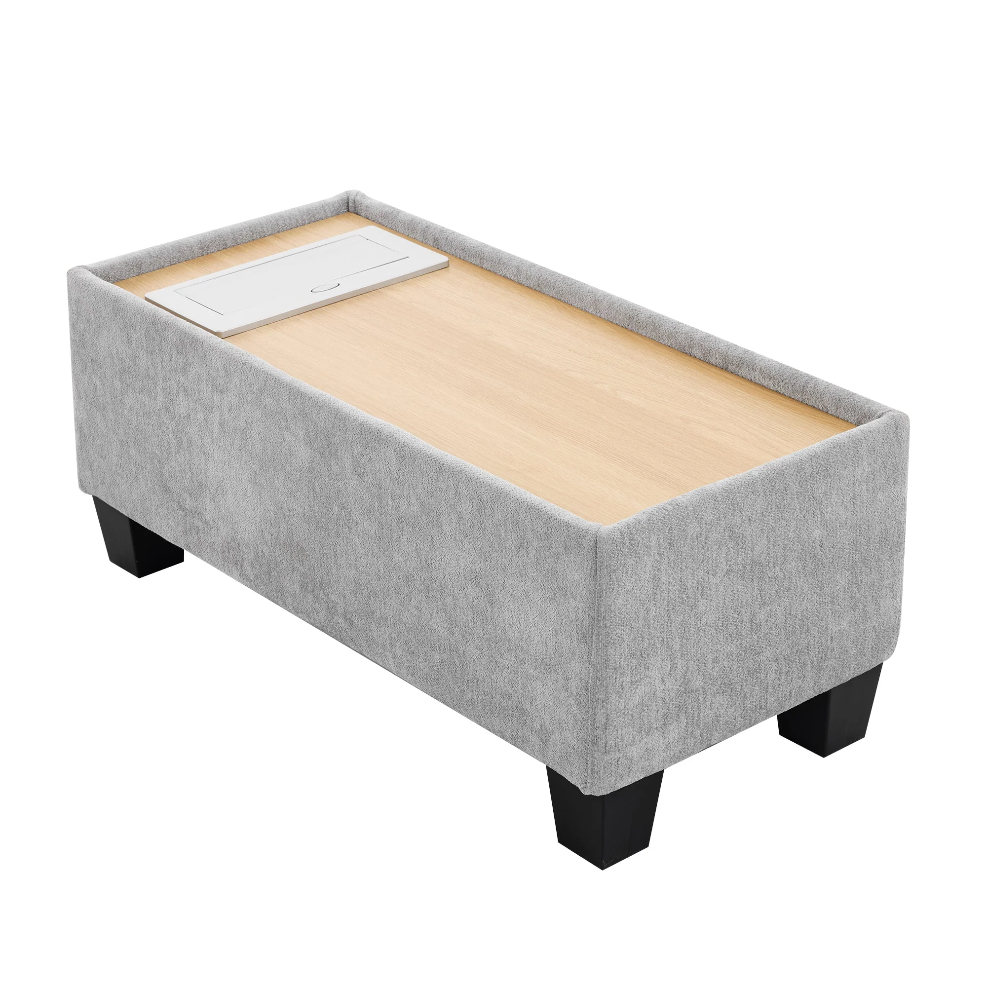 Walker Edison | Cloud Chenille Modular Sectional Sofa with Coffee Table