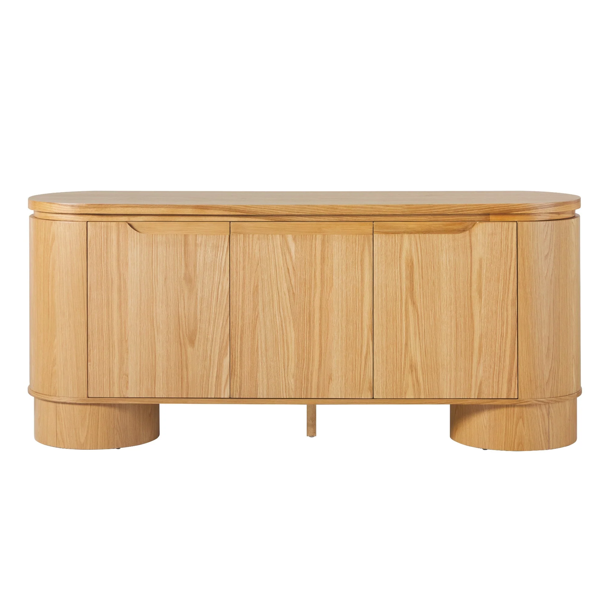 Maya Modern Curved Wood 70 Sideboard /TV Stand