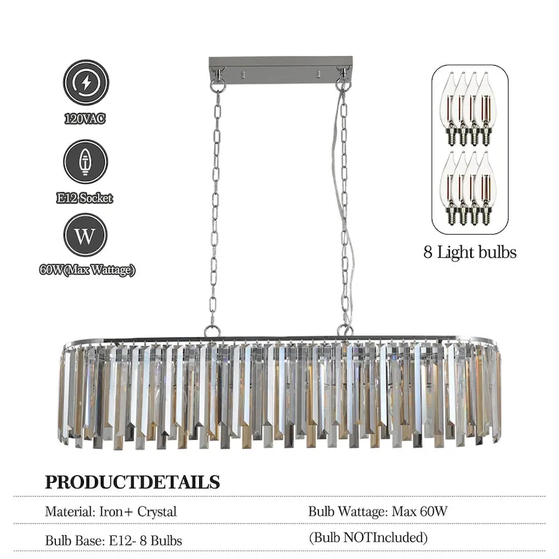 CRYSTAL LAMP-No bulbs