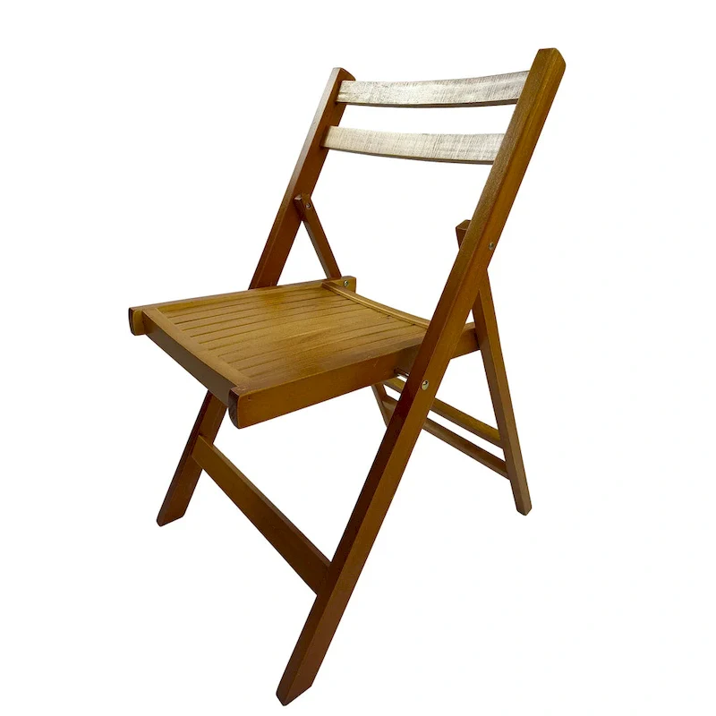 Furniture Slatted Wood Folding Special Event Chair,Set of 4