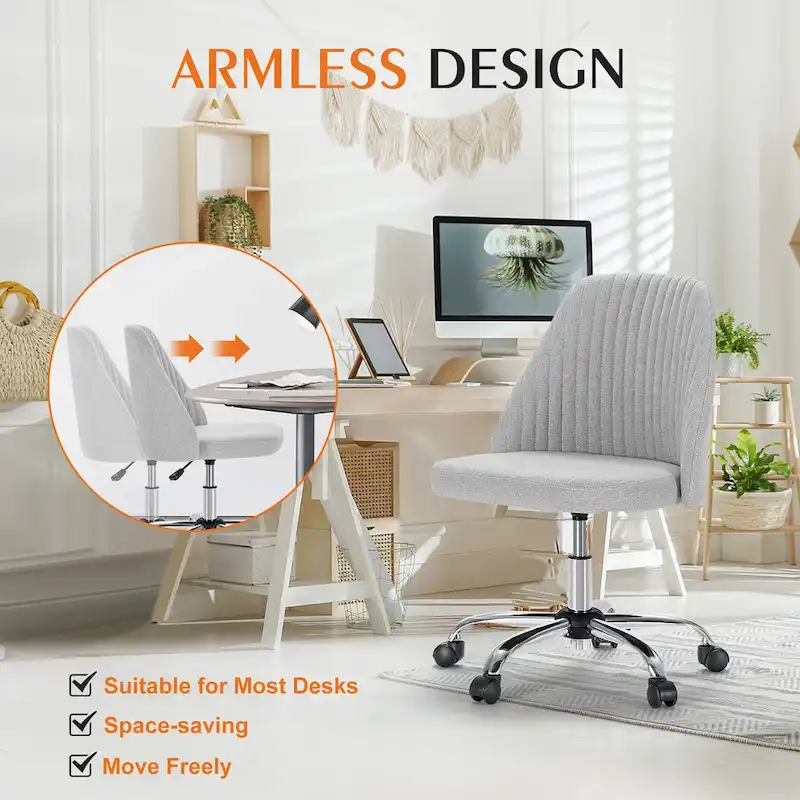 Adjustable Swivel Office Desk Chair with Wheels