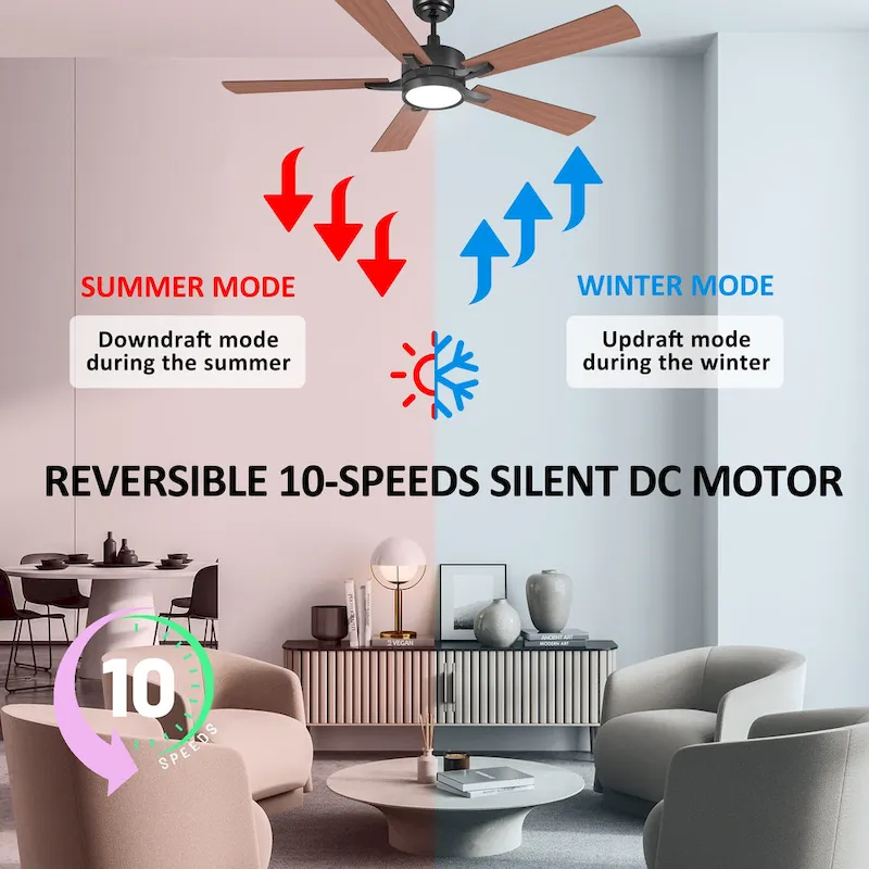 Elliott 52-inch Indoor/Outdoor Smart Ceiling Fan, Dimmable LED Light Kit & Remote, Works with Alexa/Google Home/Siri.