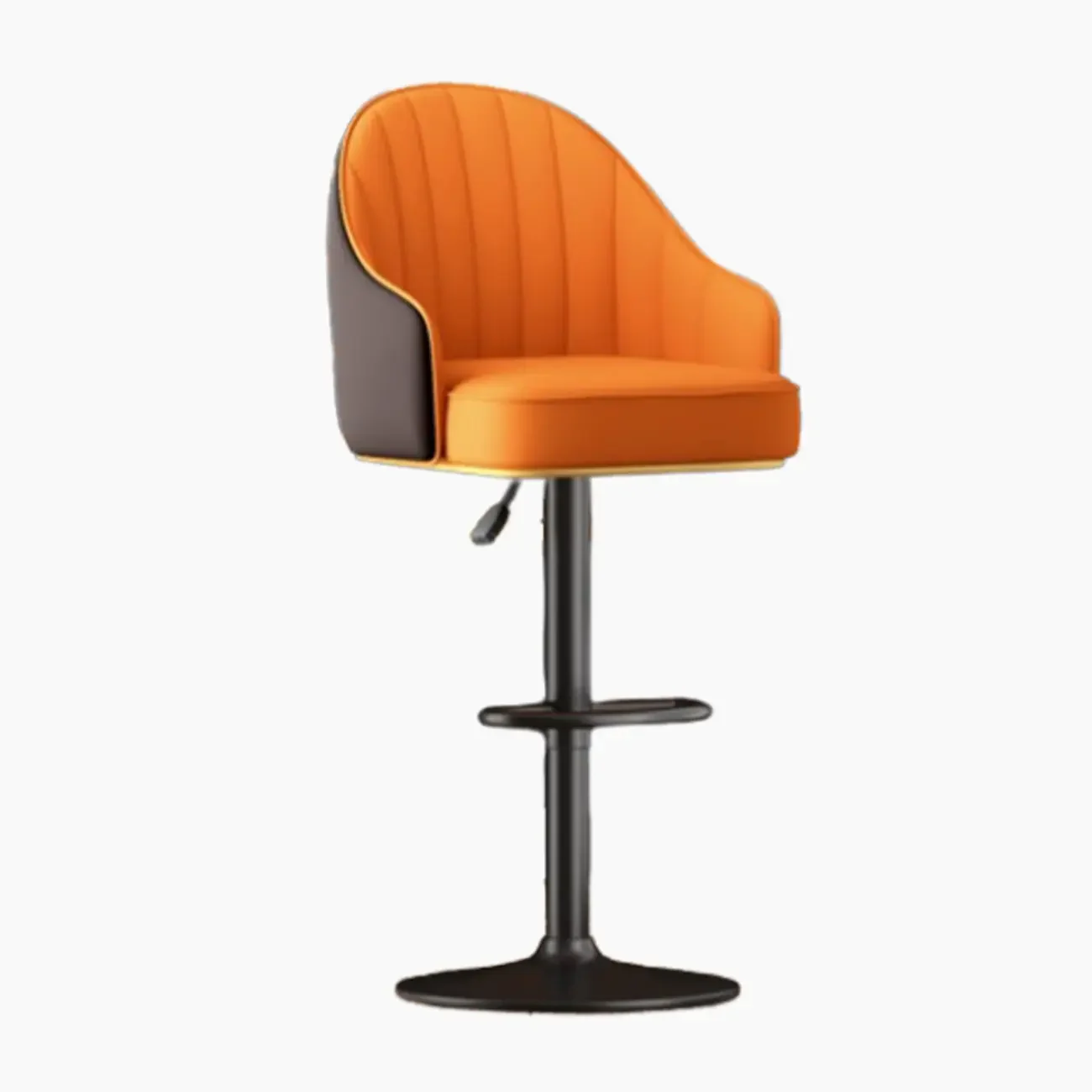 Modern Leather Swivel Adjustable Height Bar Stools