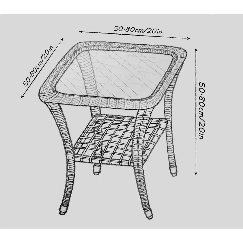 3-piece Wicker Swivel Chair Conversation Set by Havenside Home