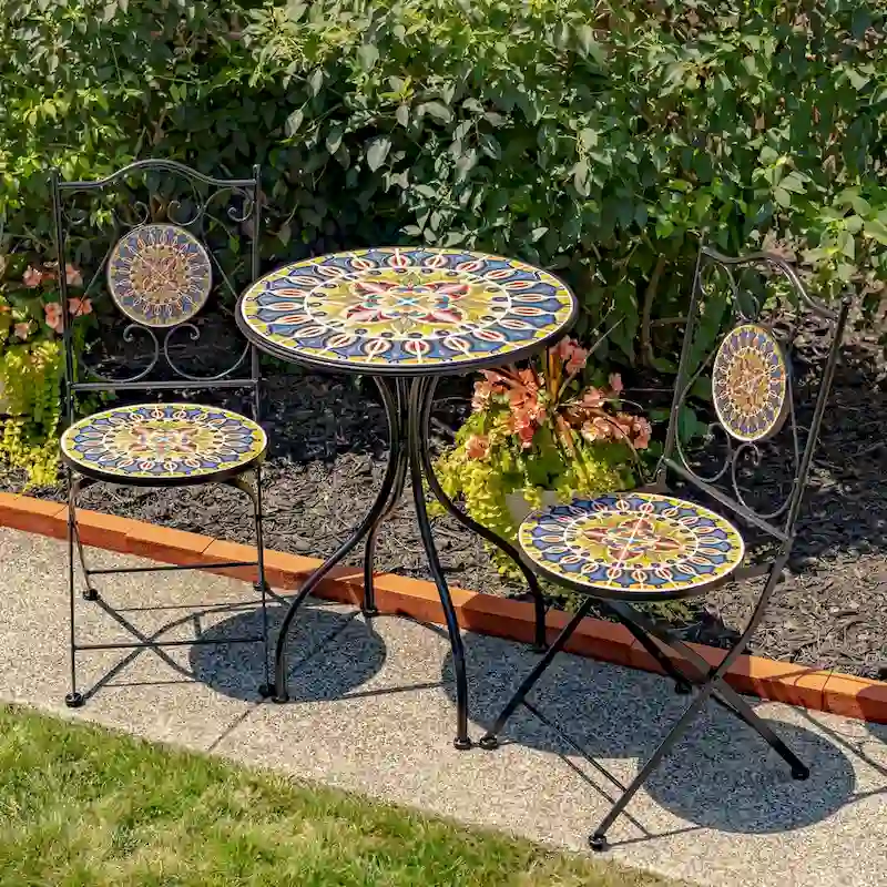 Mosaic Bistro Sets - 23.5x23.5x29.75