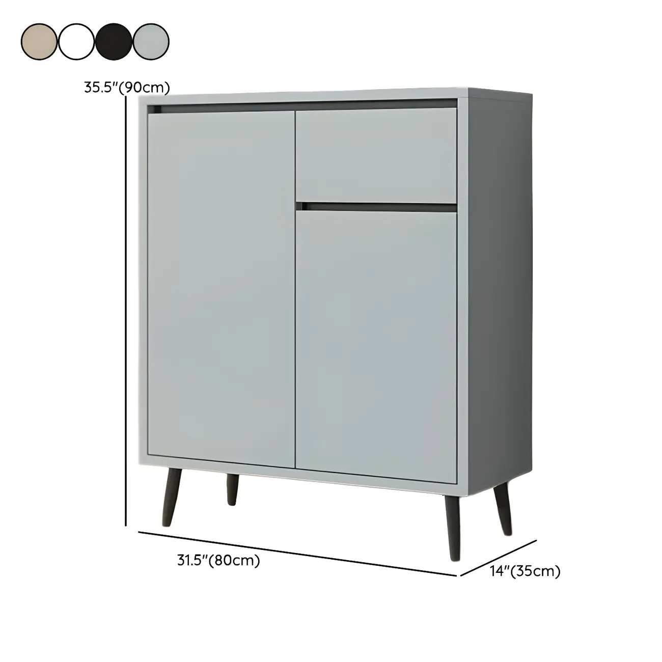 Modern Wooden Sideboard with Multi-Drawers and Cabinets