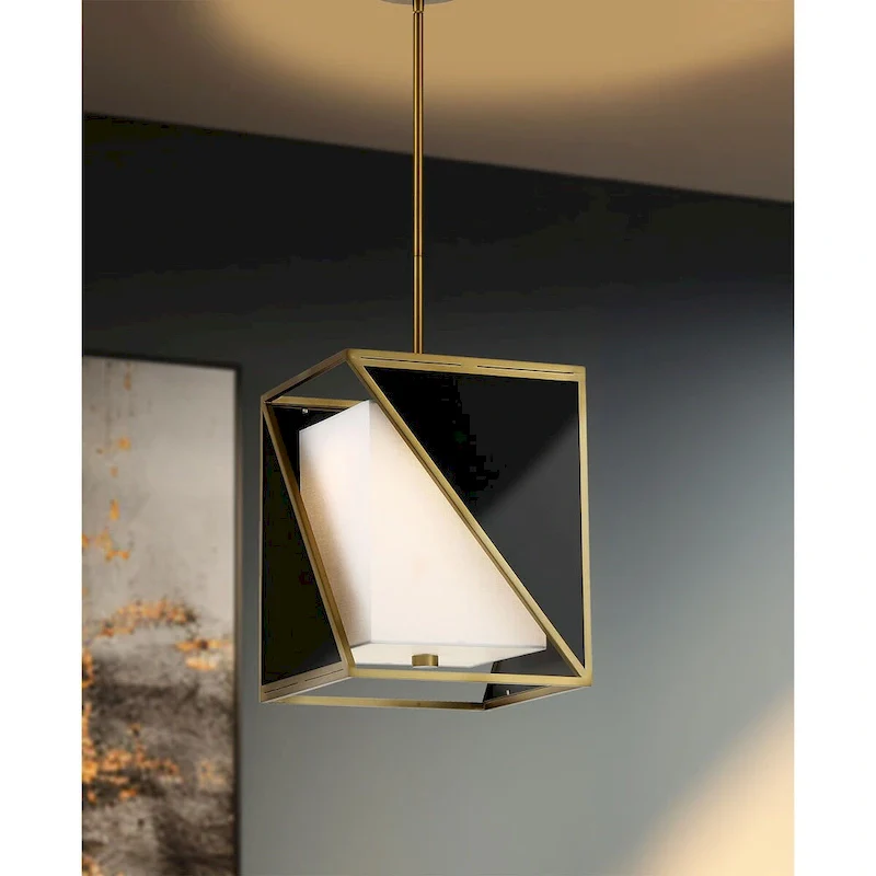 Metropolitan Aspect White Coal and Soft Brass LED Lights Pendant