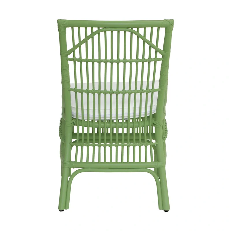 Rattan Slat Back Cushioned Dining Chairs, Set of Two by East at Main