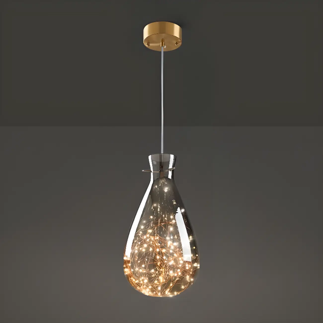 Modern Clear Glass Dining Room Pendant Light