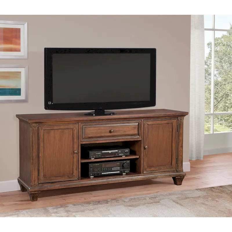 Harbor Point Rustic Cherry 66-inch TV Console - 66-Inch Wide