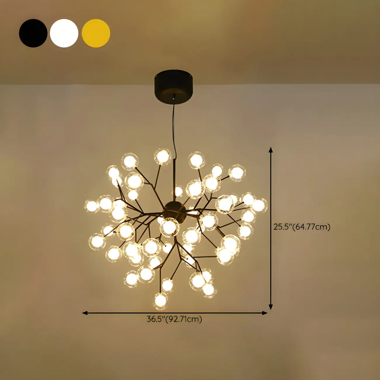 Adjustable Modern Globe Glass Sputnik Chandelier