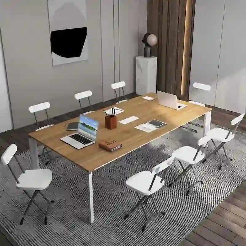 Gymax 4-Pack Folding Chair w/ Metal Curved Feet Wide Seat & Ergonomic