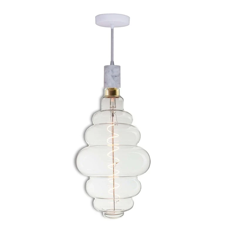 Bulbrite LED Grand Bulb and Pendant Kit of (1) 4 Watt Clear Glass 15  Beehive Shaped Bulb