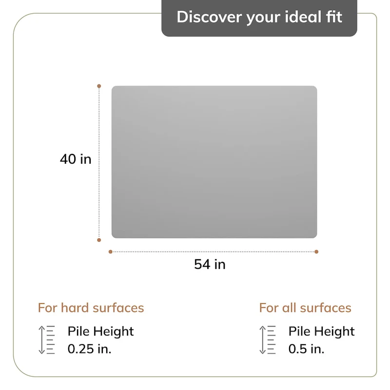 Jani 40 x 54 1/2 Rug'd Chair Mat