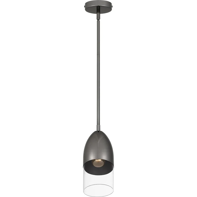 Haynes 1-Light Black Chrome Mini Pendant Light