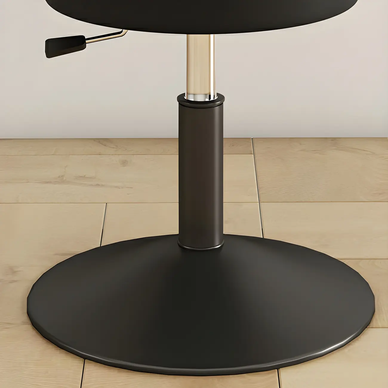 Round Adjustable Faux Leather Bar Stools with Back