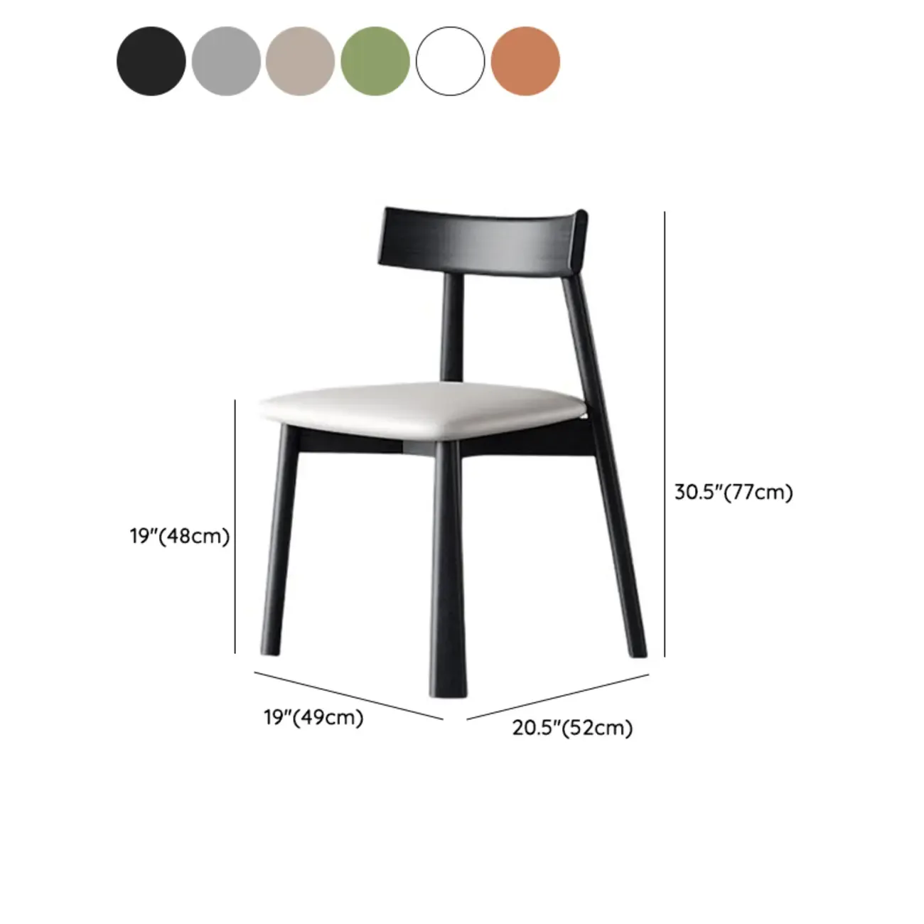 Modern Faux Leather Upholstered Low Back Dining Chair