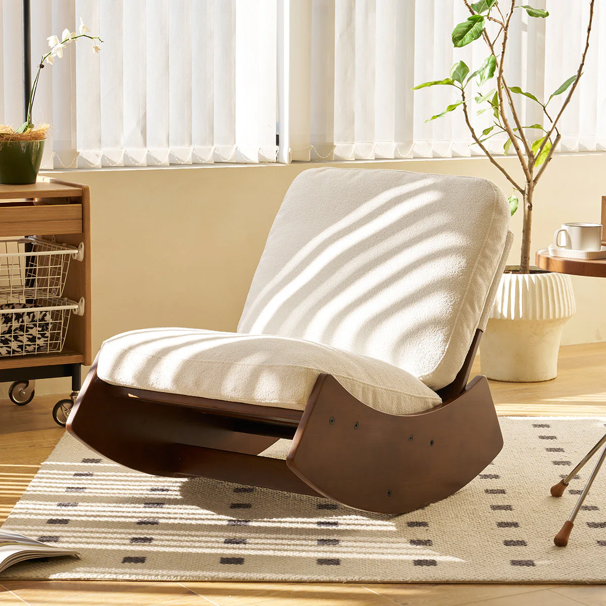 Walker Edison | Modern Glider Rocking Solid Wood Chair