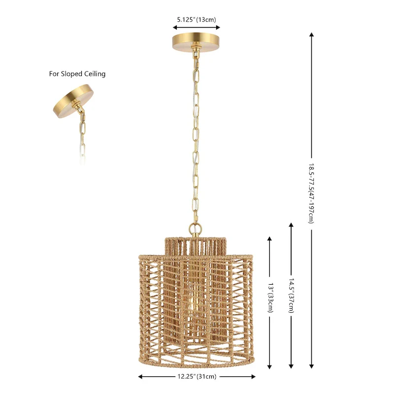SAFAVIEH Lighting Gudula 12  Pendant - 12Wx12Dx78H